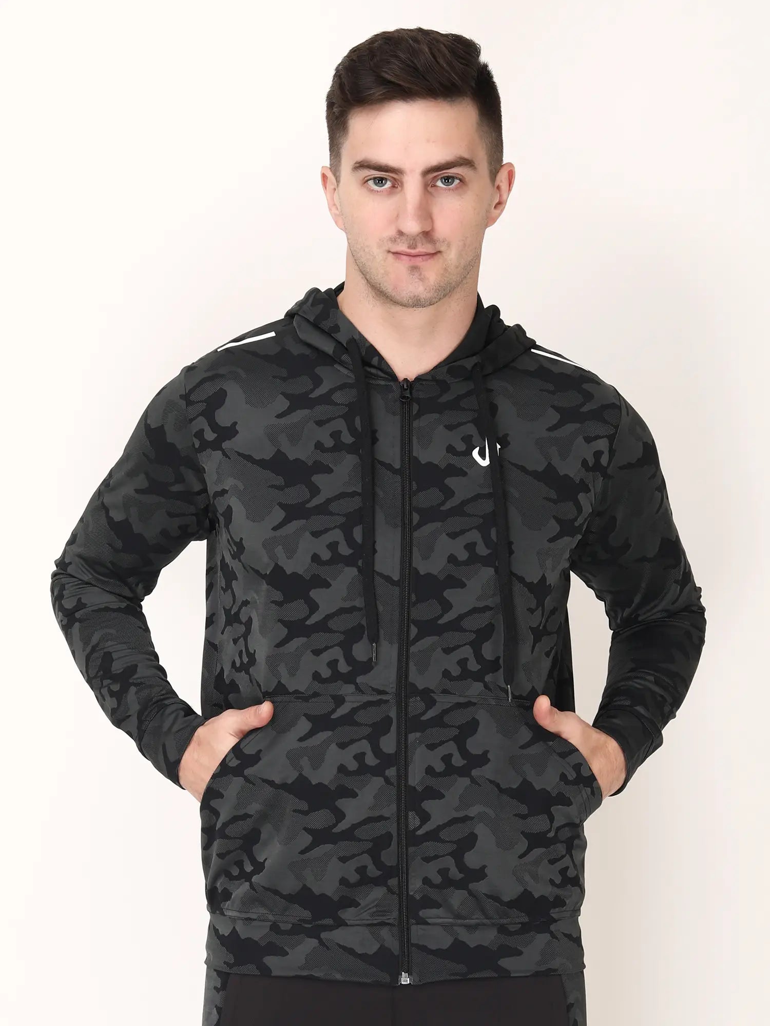 Black Camo Athletic Jacket