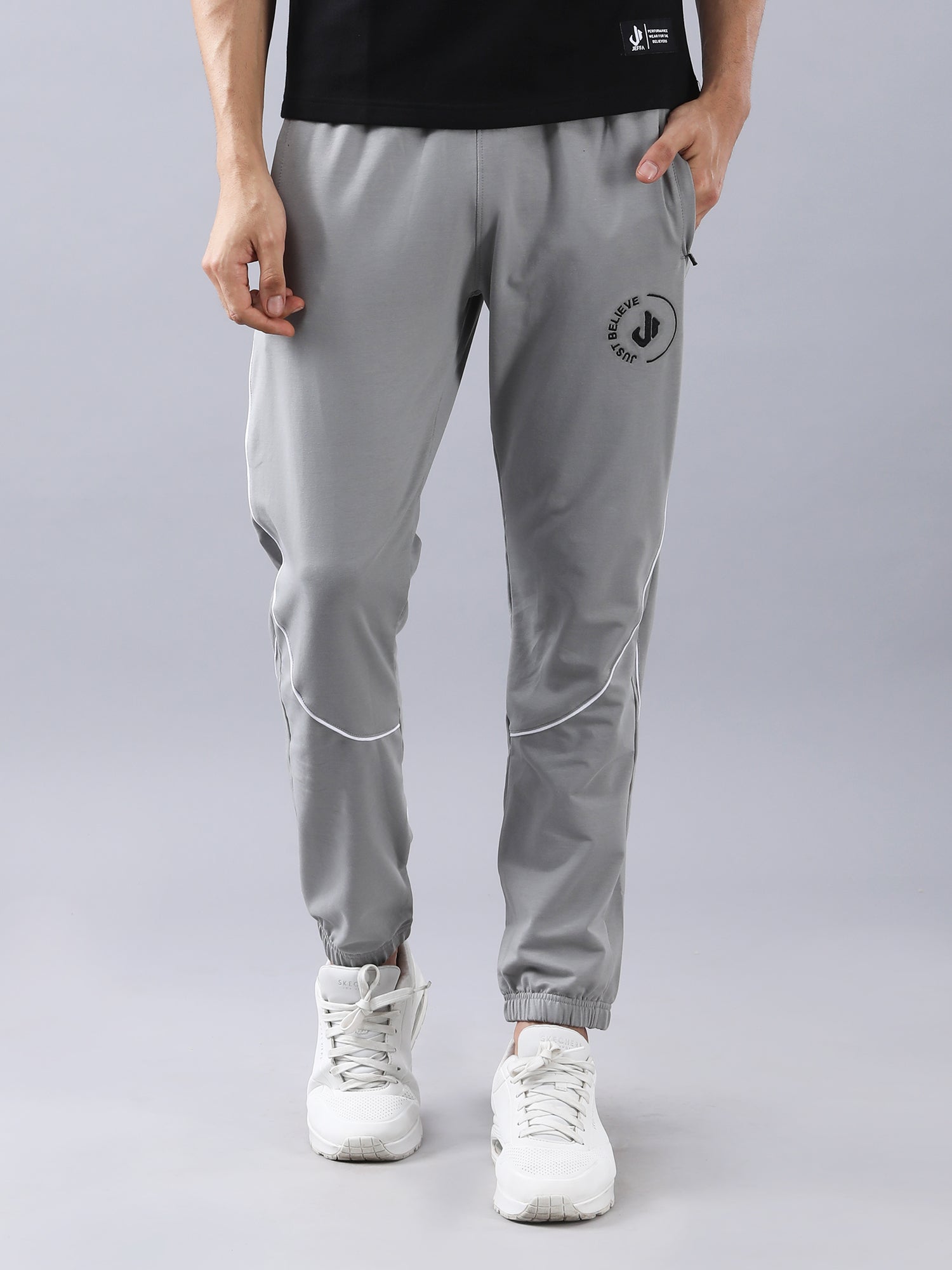 Cotton Track Pants Grey