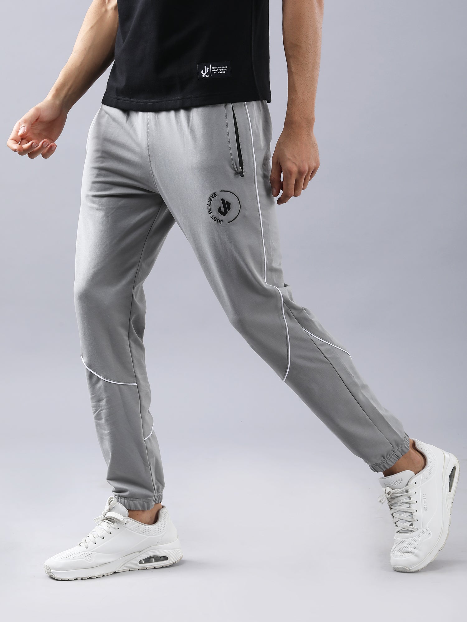 Cotton Track Pants Grey