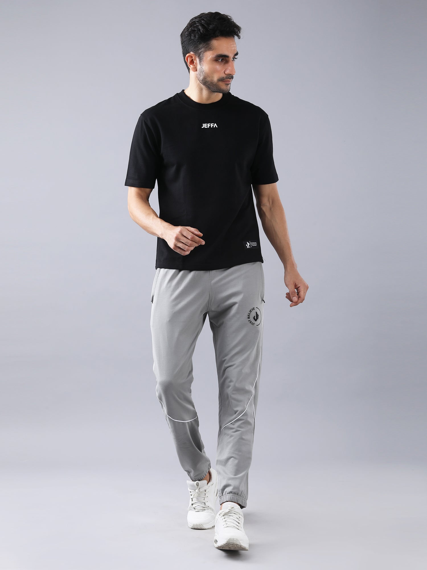 Cotton Track Pants Grey