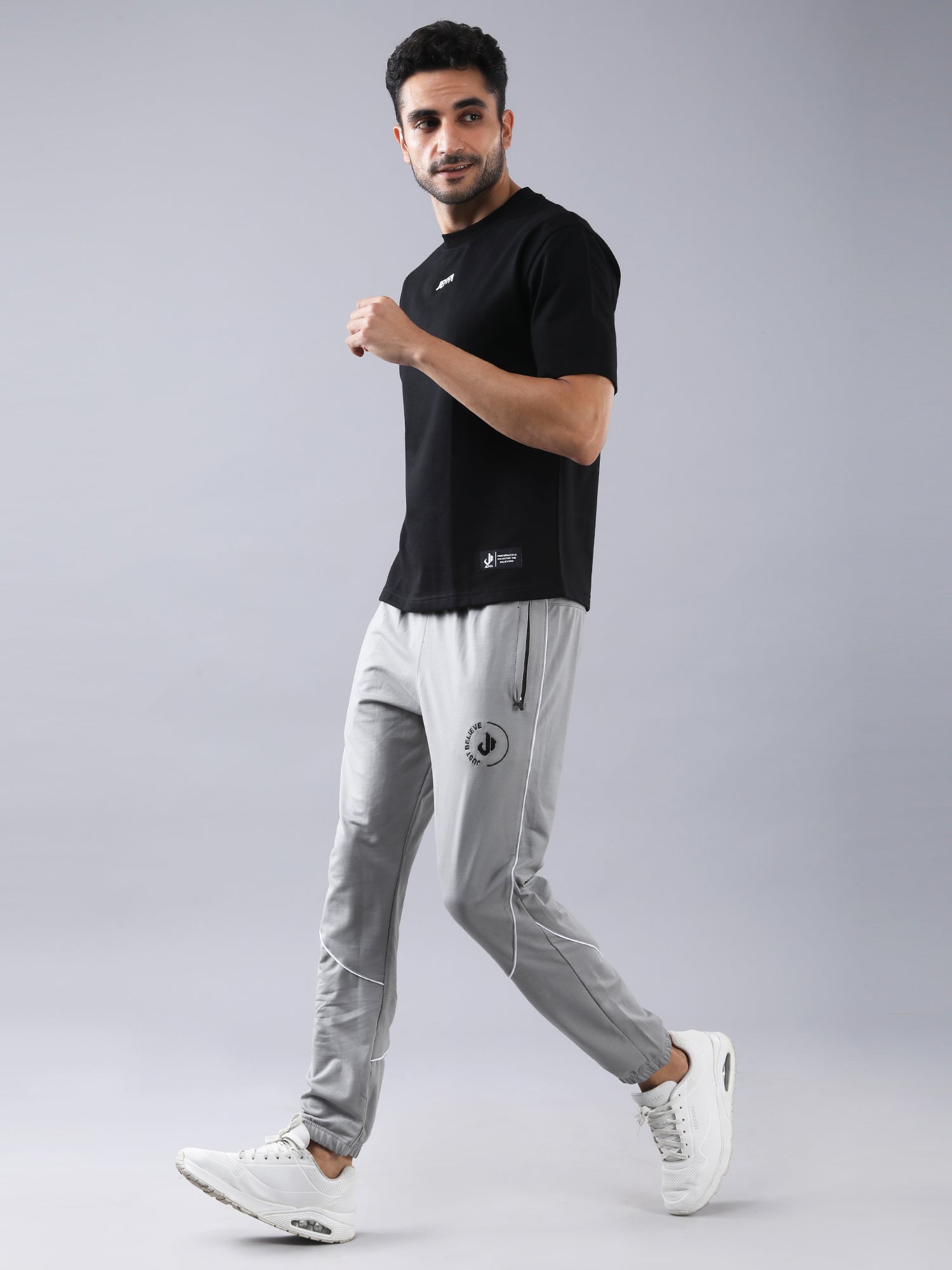 Cotton Track Pants Grey