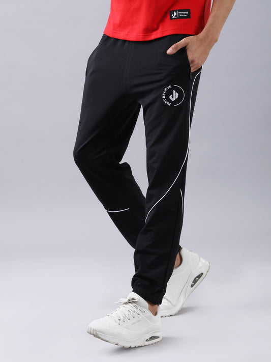 ESSENTIAL COTTON TERRY TRACKPANTS (BLACK)