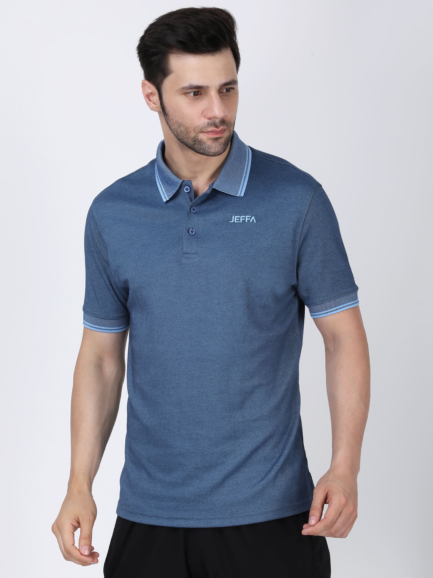 Jeffa Denim Essential Polo T-shirt For Men