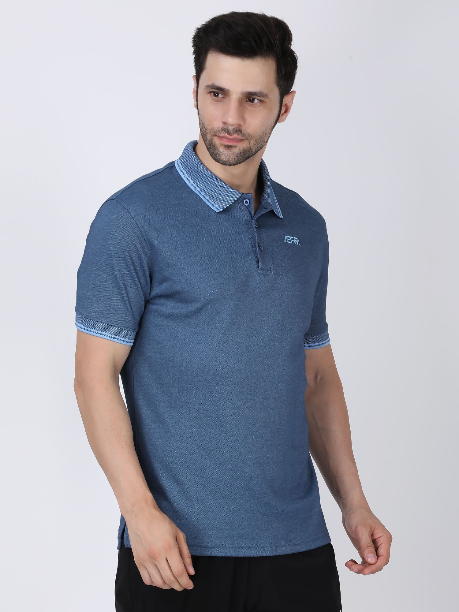 Jeffa Denim Essential Polo T-shirt For Men