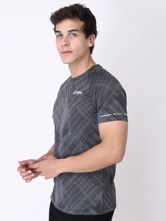 Jeffa Graphite Jacquard T-shirt