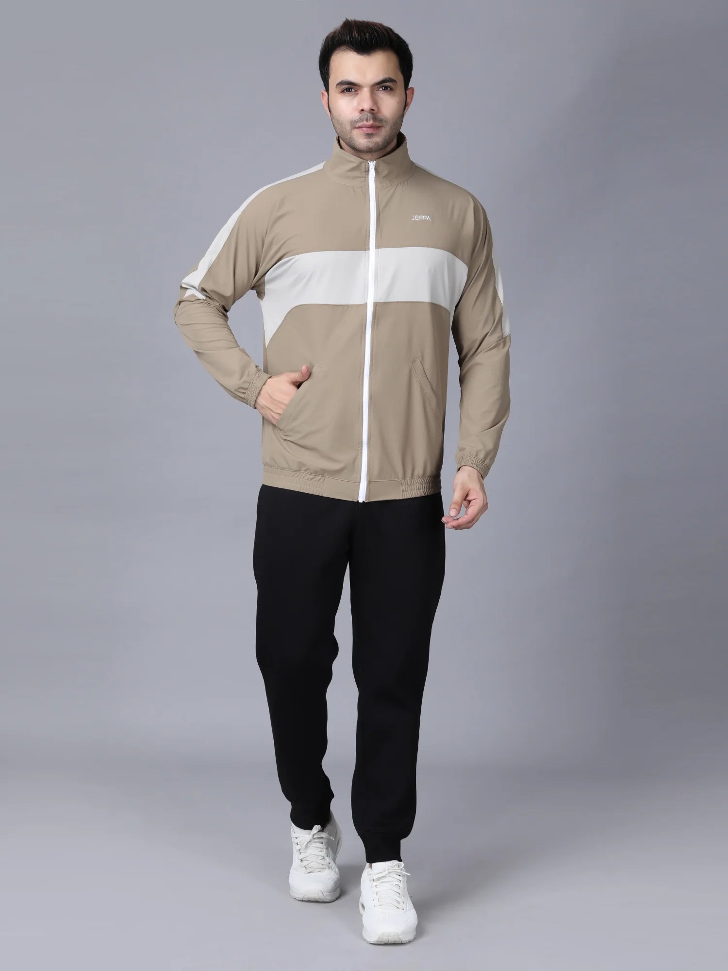 Beige Momentum Nylon Jacket