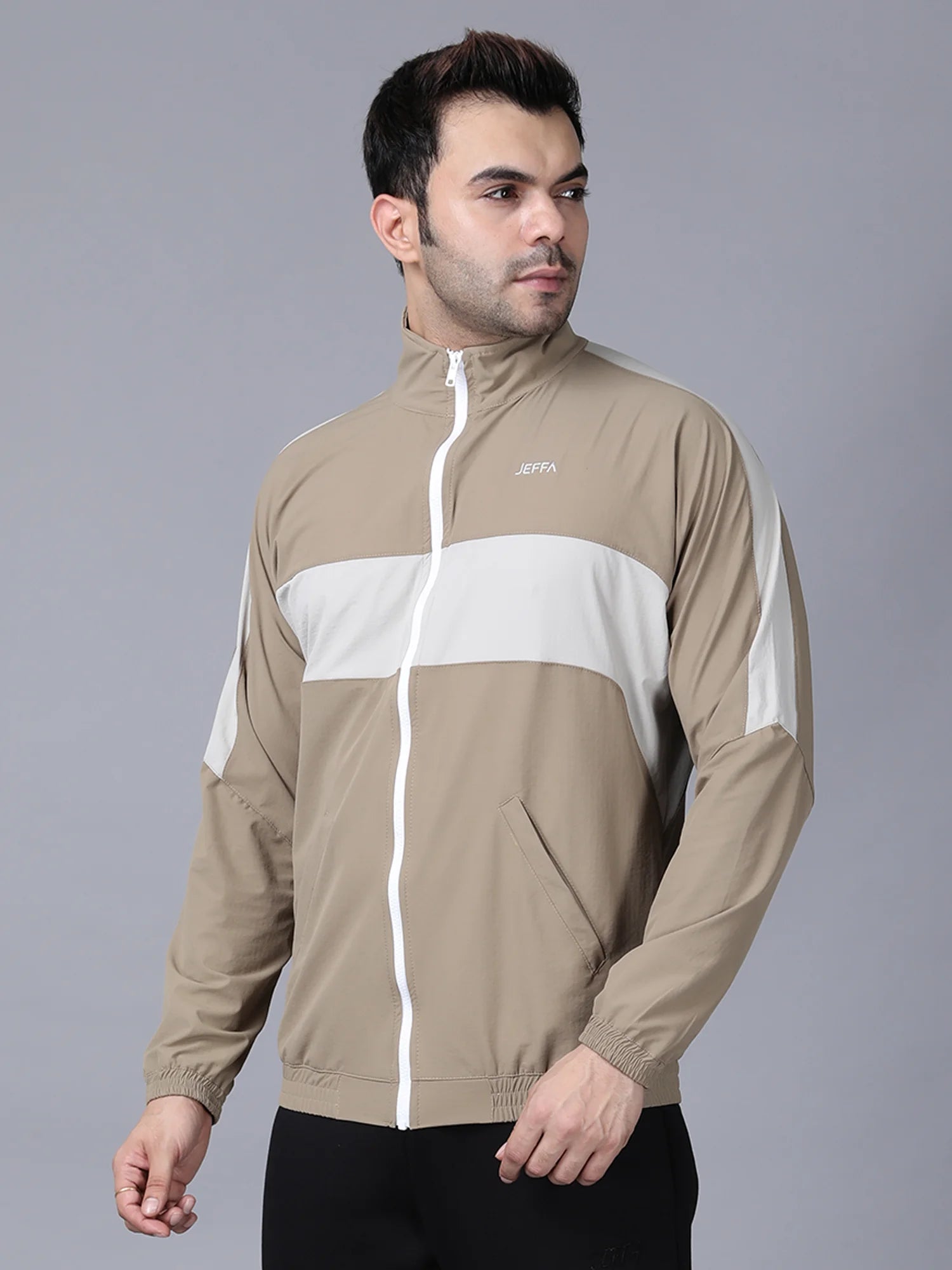 Beige Momentum Nylon Jacket