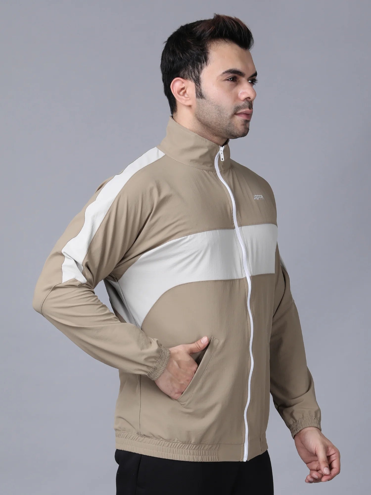 Beige Momentum Nylon Jacket