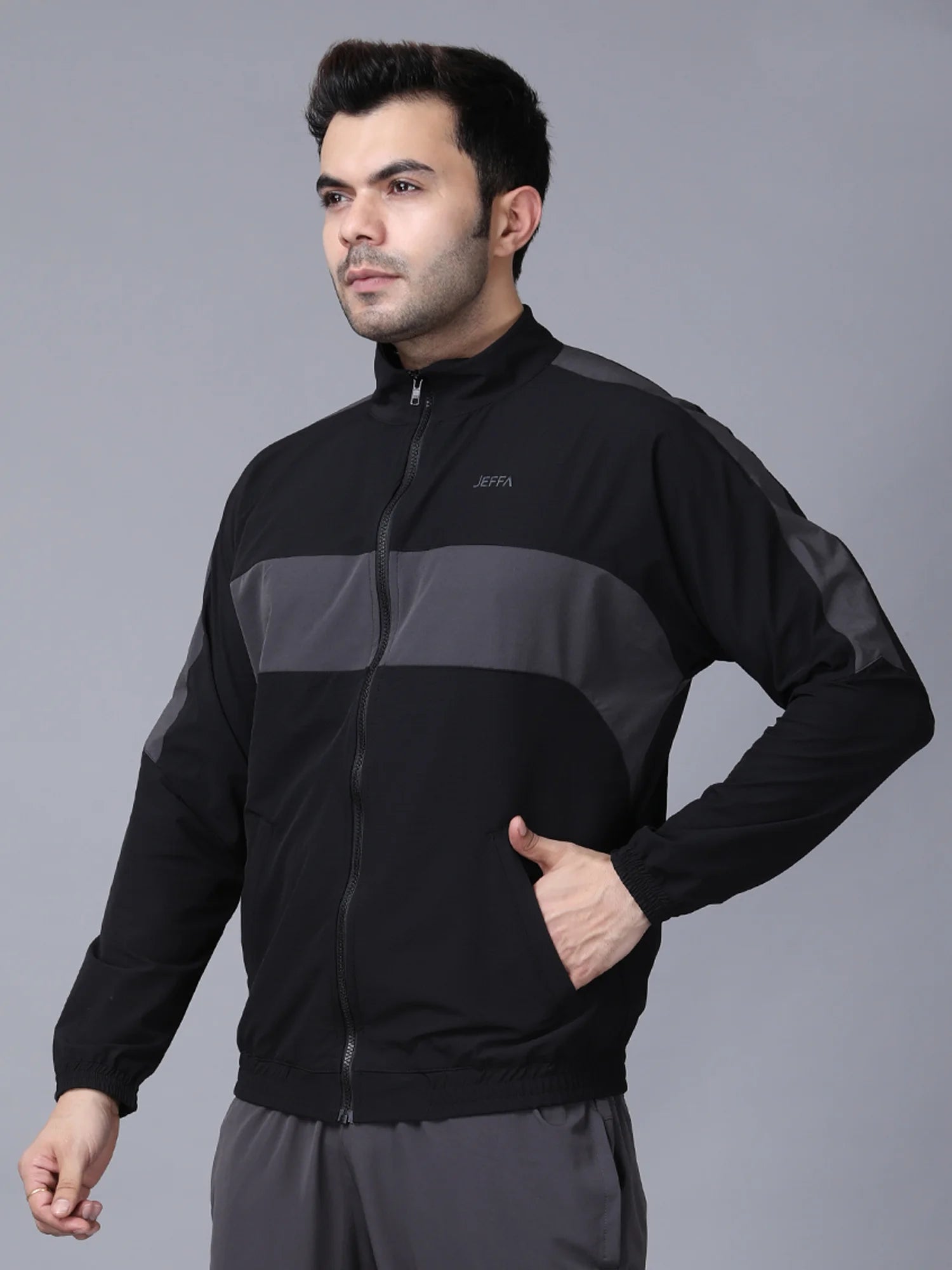 Black Momentum Nylon Jacket