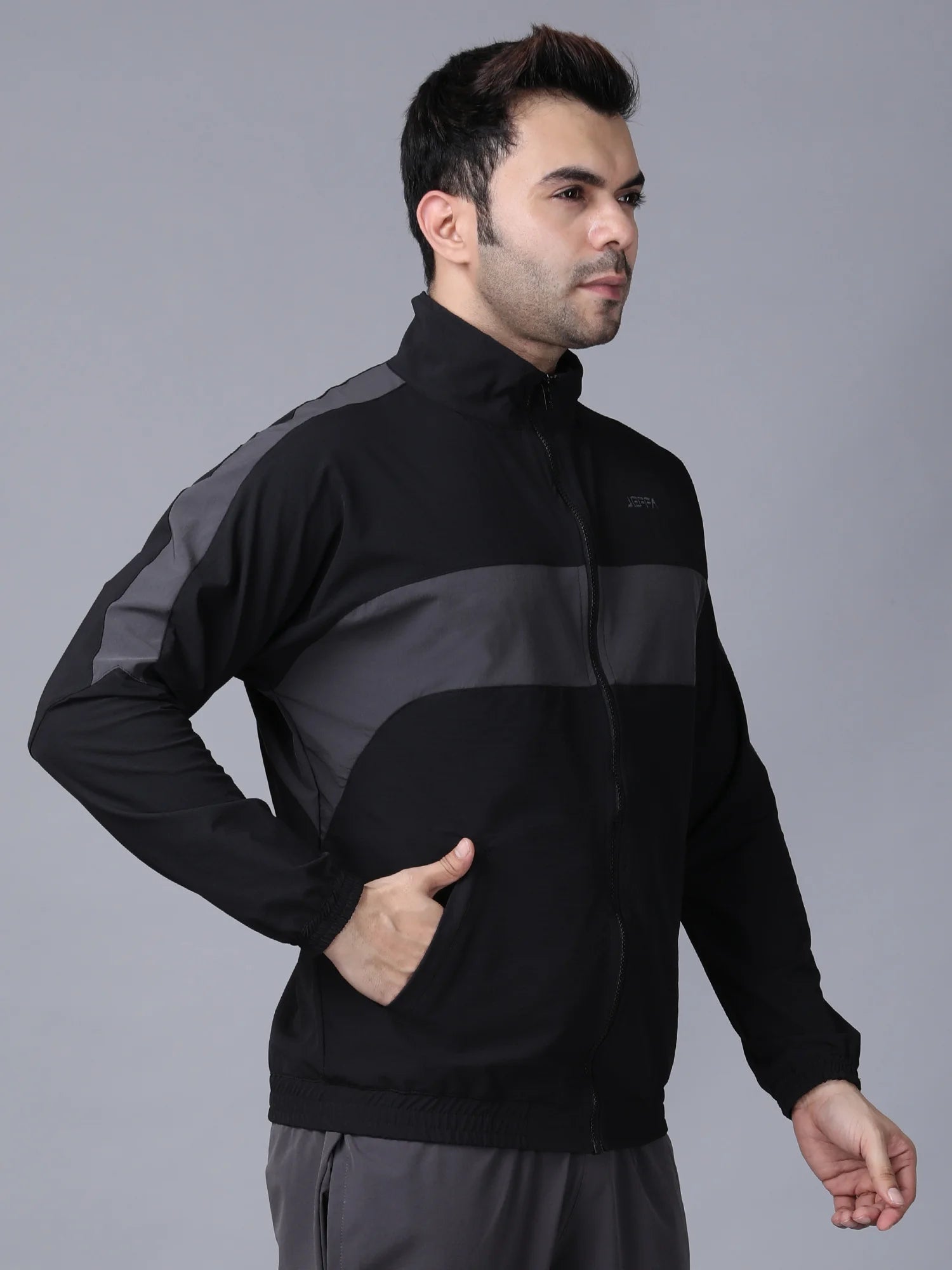 Black Momentum Nylon Jacket