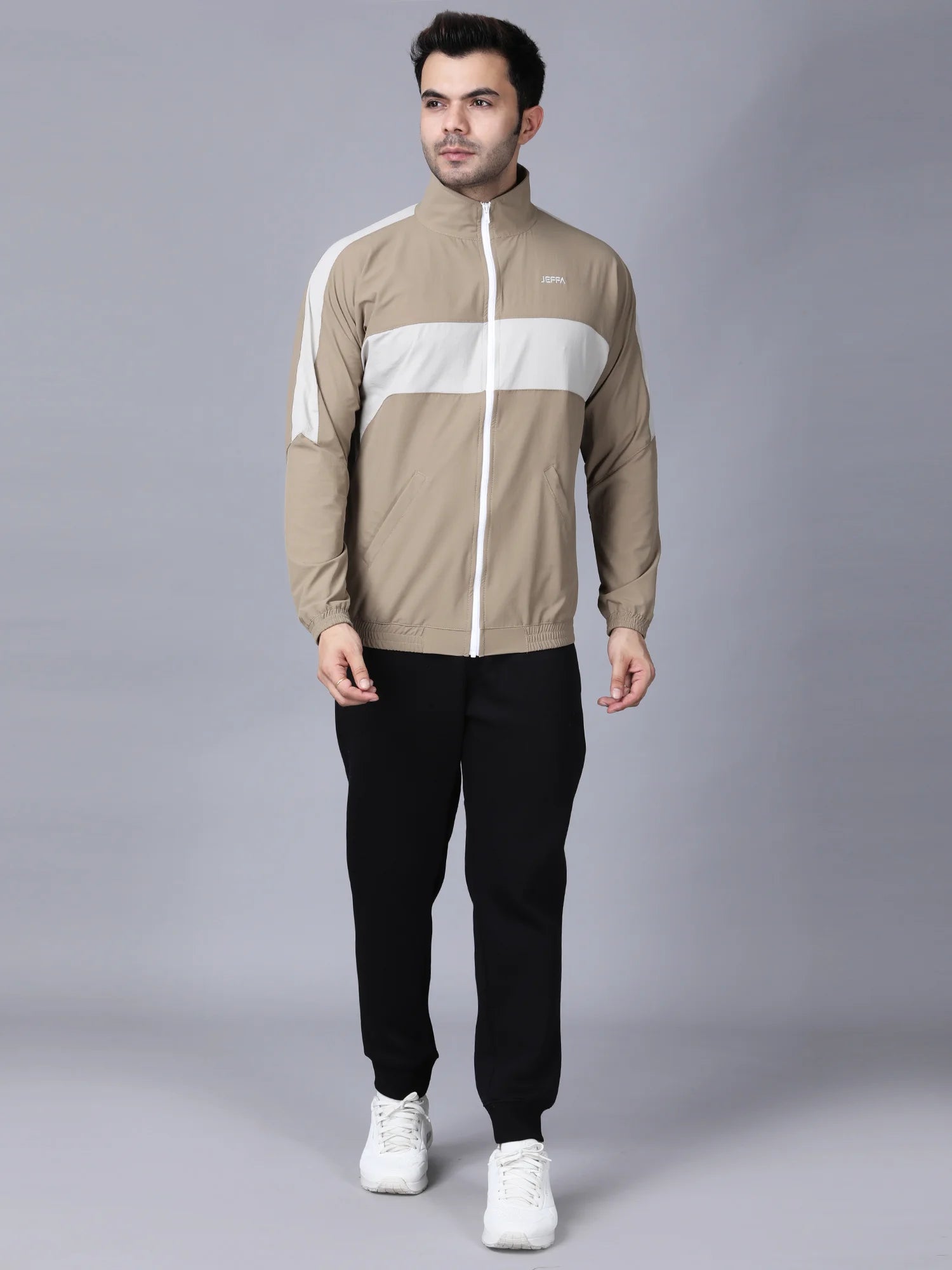 Beige Momentum Nylon Jacket