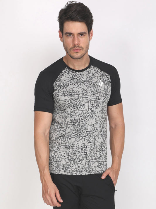 Jeffa Printed Tshirt in Grey