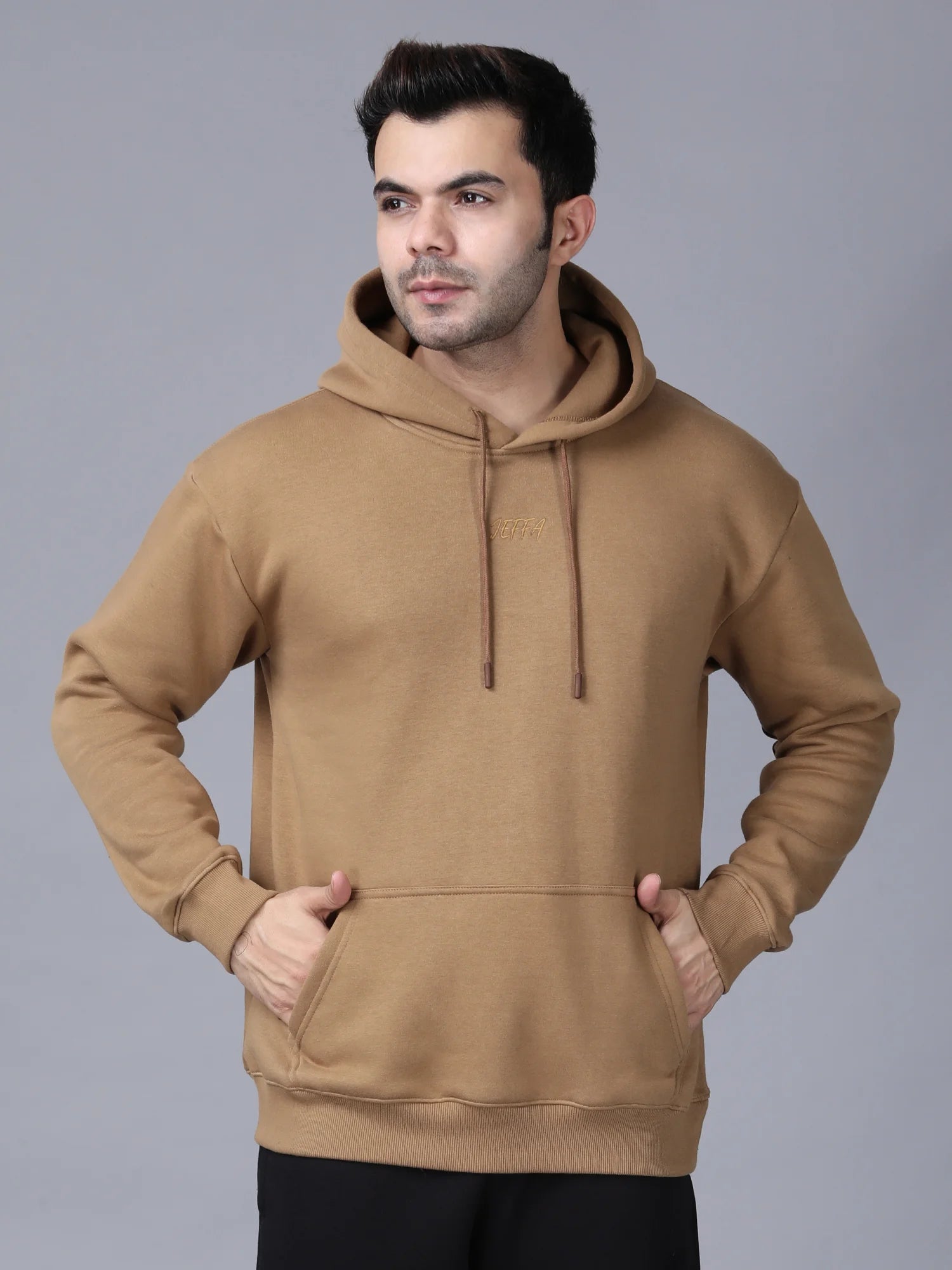 Beige Signature Oversized Hoodie