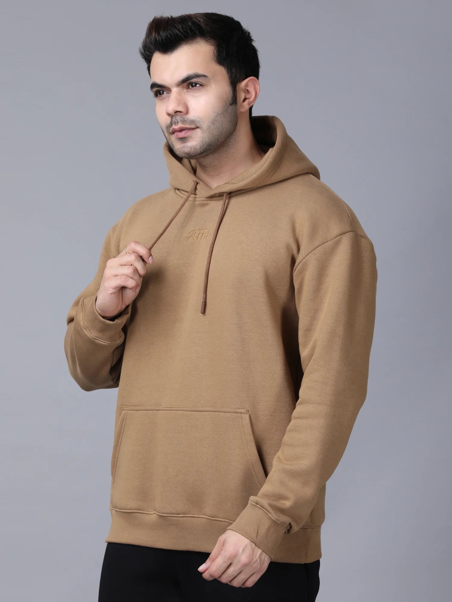 Beige Signature Oversized Hoodie