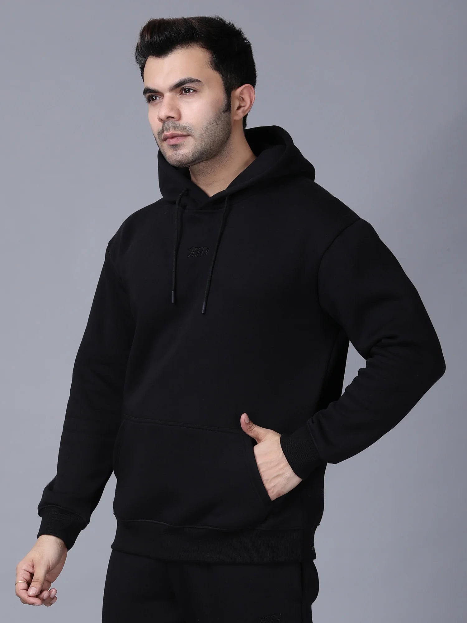 Black Signature Oversized Hoodie