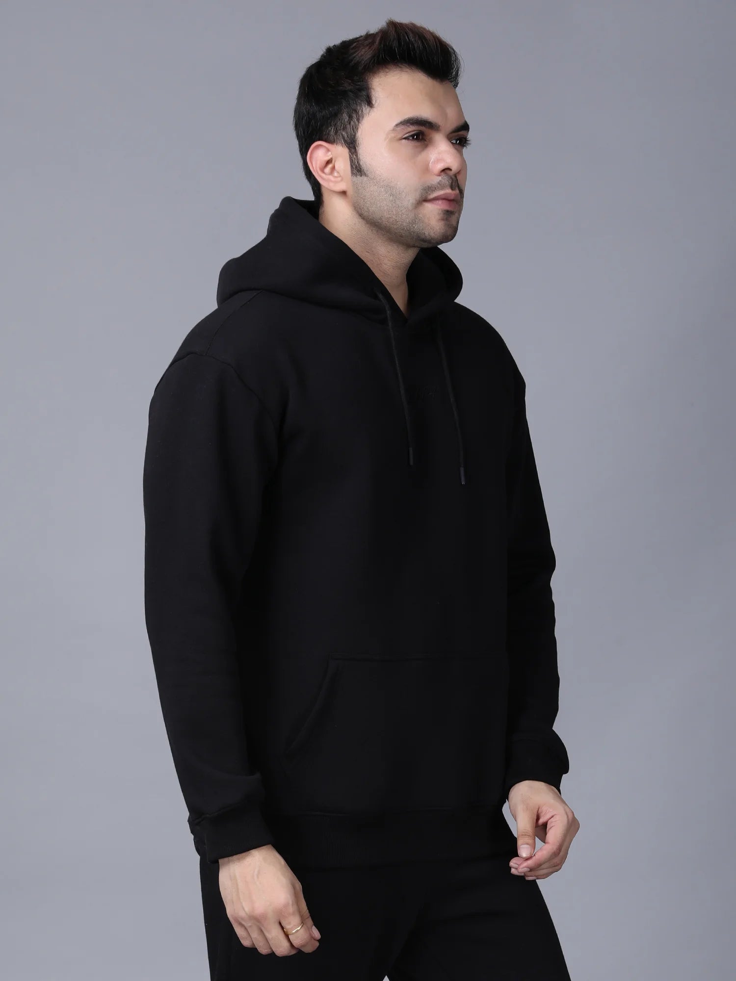 Black Signature Oversized Hoodie