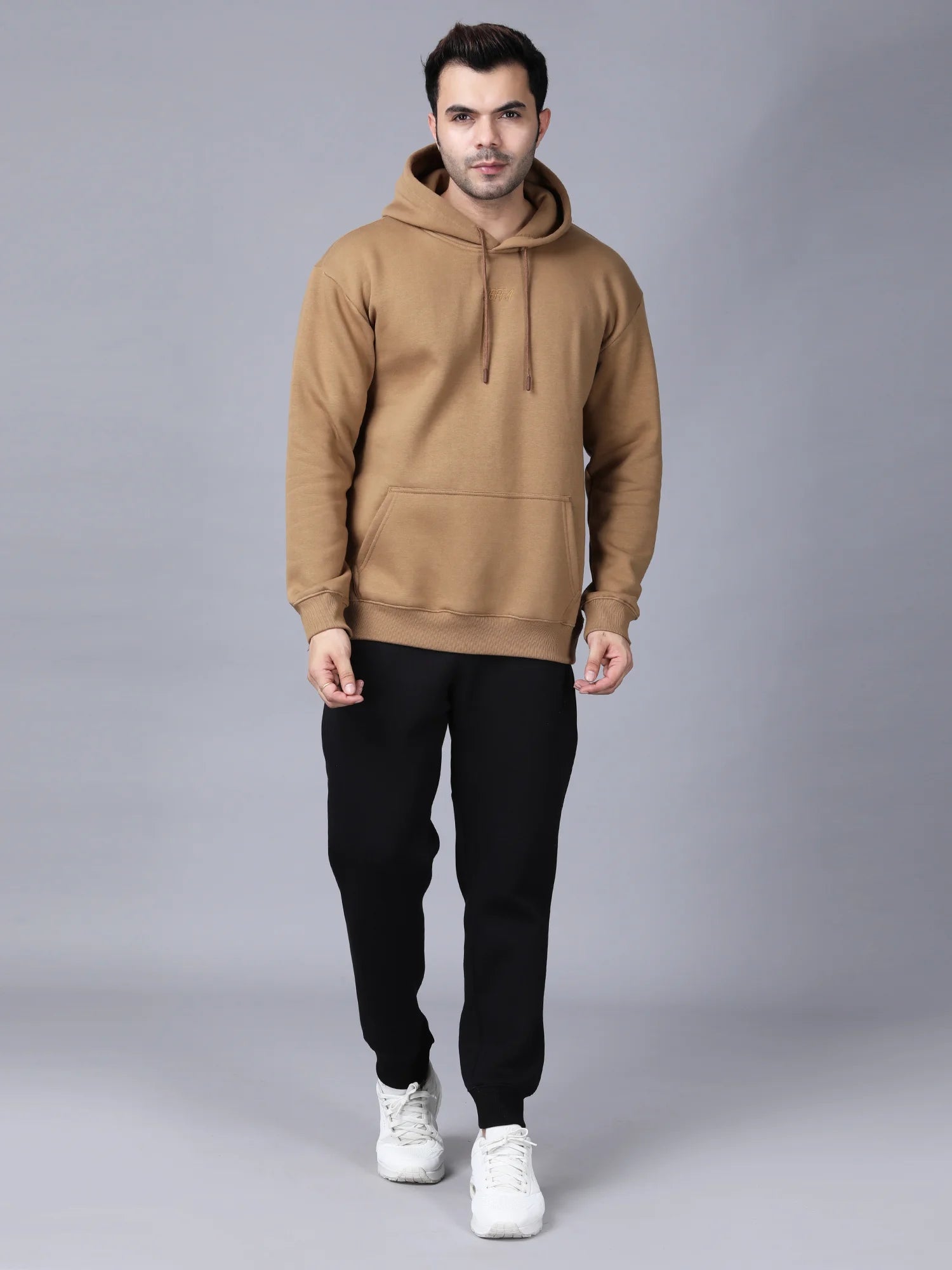 Beige Signature Oversized Hoodie